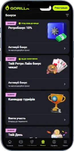 Акції в Горіла казино
