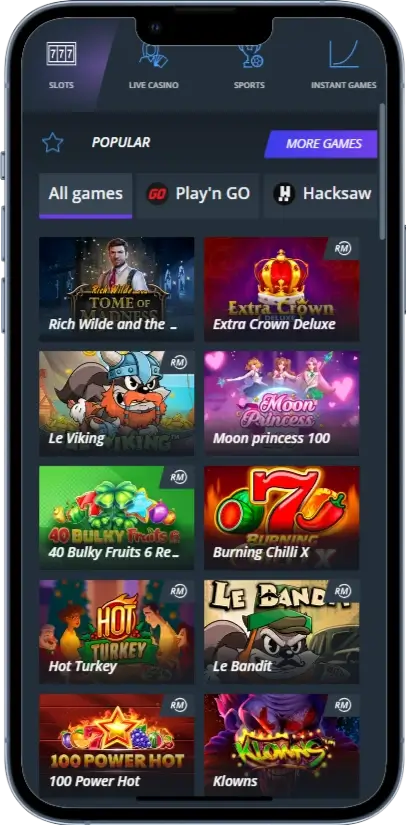 Jet Casino Слоты