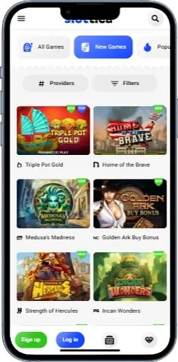 Категорії в казино Slottica