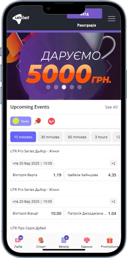Головна сторінка казиино UABet